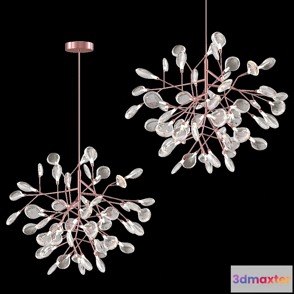 1647720 - CRYSTAL LUX - Pendant lamp Evita SP36 CopperTransparent 3D Max