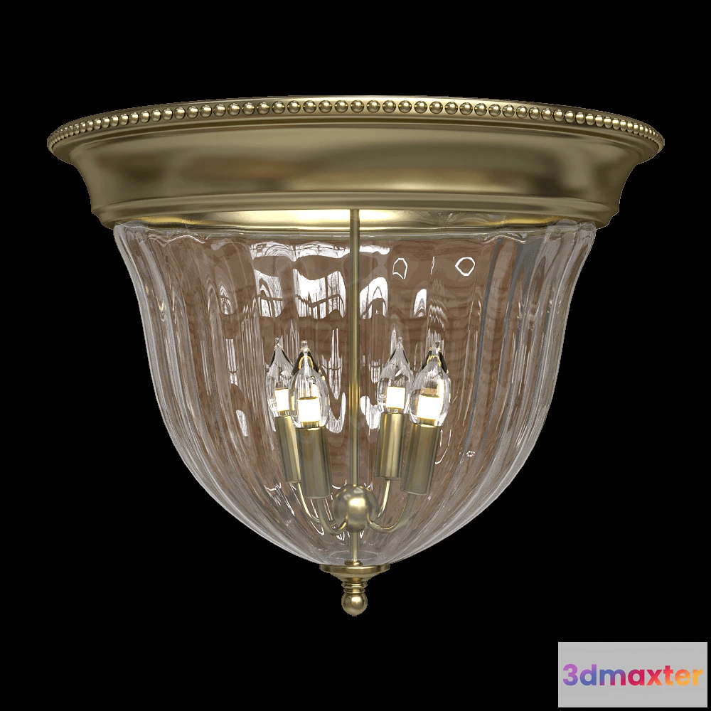 1647724 - CRYSTAL LUX - Ceiling lamp Jugo PL4 BronzeTransparente 3D Max