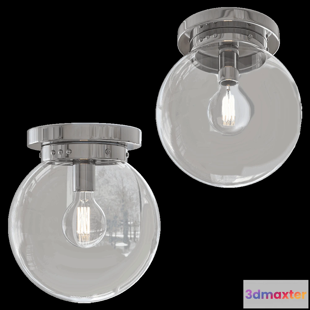 1647748 - CRYSTAL LUX - Ceiling lamp Mario PL1 D250 NickelTransparente 3D Max