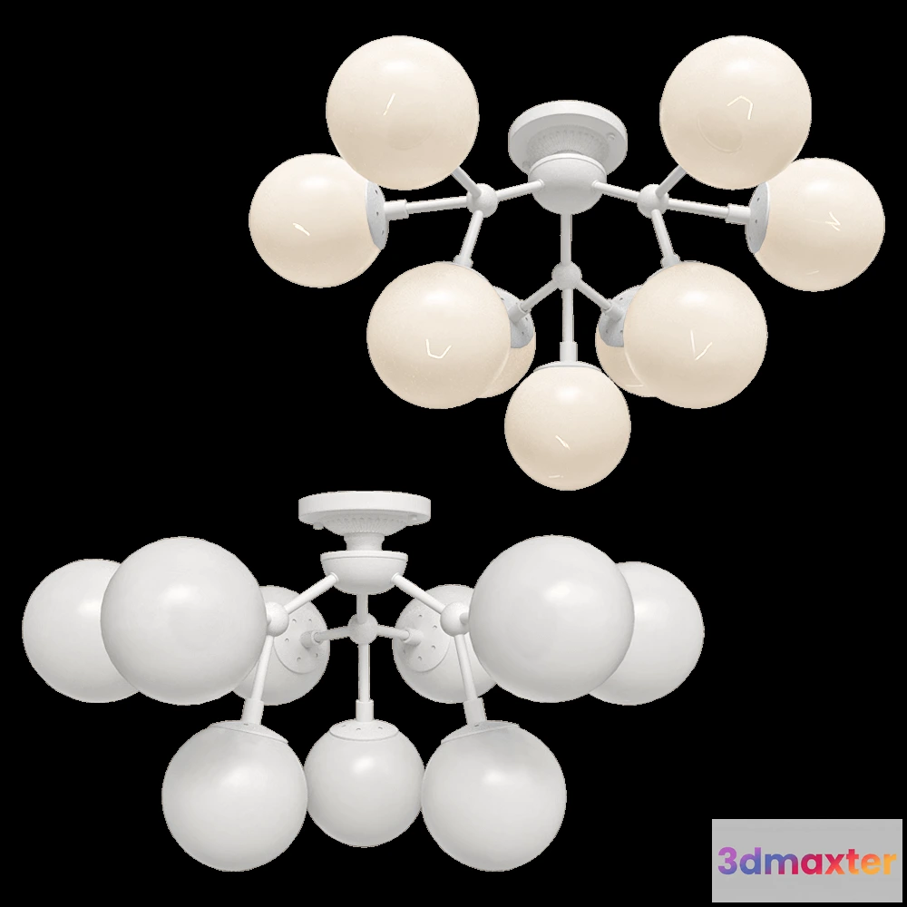 1647750 - CRYSTAL LUX - Ceiling lamp Medea PL9 White 3D Max