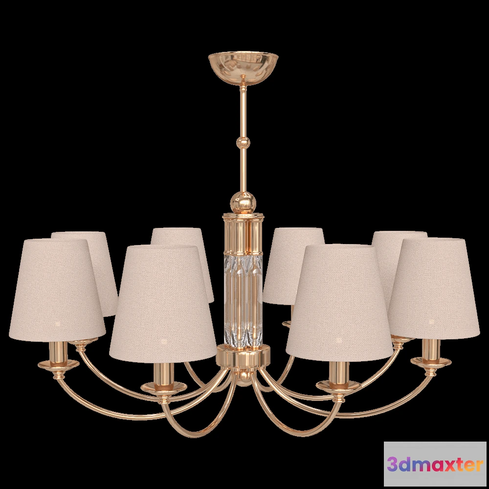 1647752 - CRYSTAL LUX - Chandelier Camila SP8 Gold 3D Max