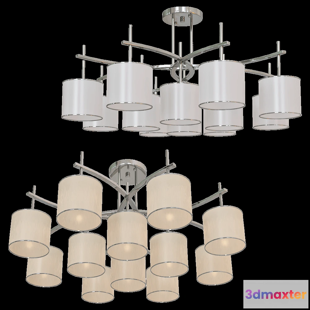 1647756 - CRYSTAL LUX - Chandelier Sergio PL8+4 Nickel 3D Max