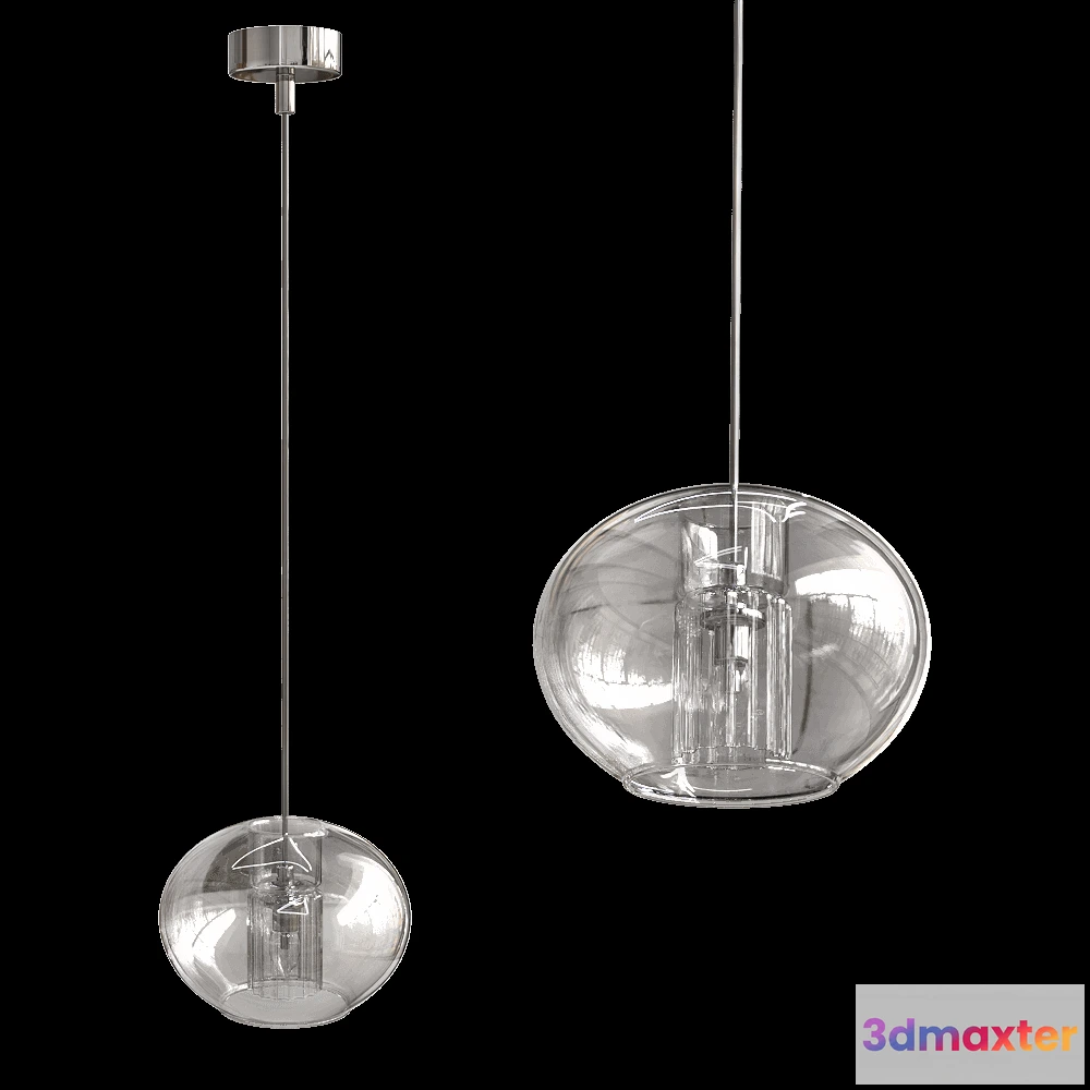 1647768 - CRYSTAL LUX - Pendant lamp Beleza SP1 E Chrome 3D Max