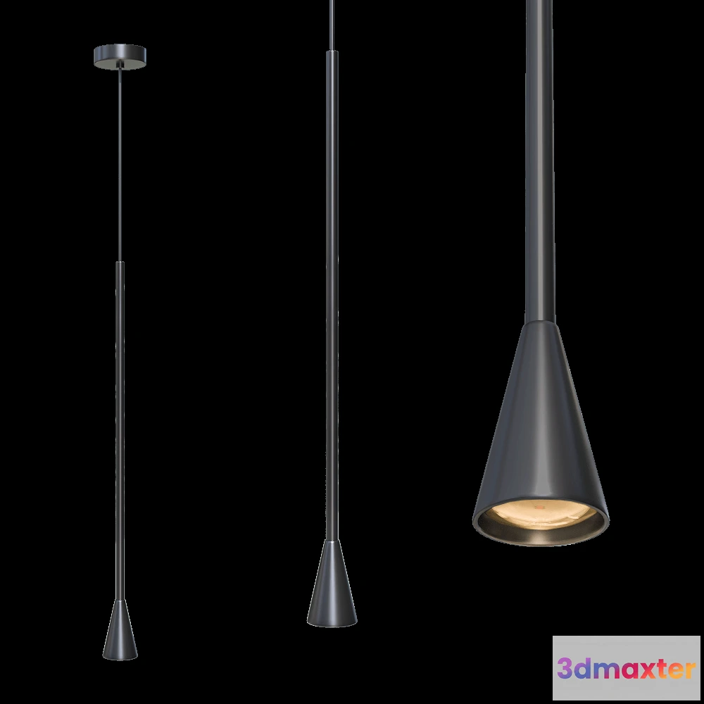 1647778 - CRYSTAL LUX - Pendant lamp Enero SP1 Black 3D Max