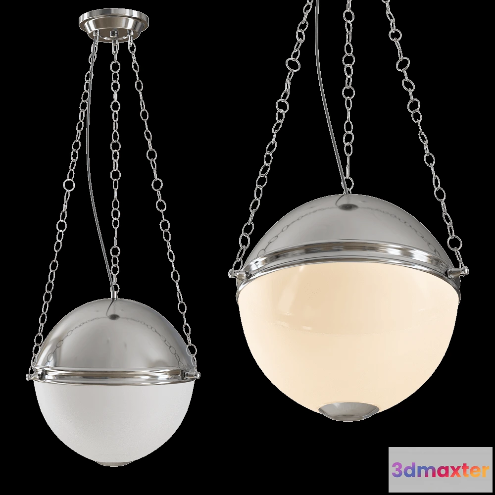 1647782 - CRYSTAL LUX - Pendant lamp Gustavo SP3 Chrome 3D Max
