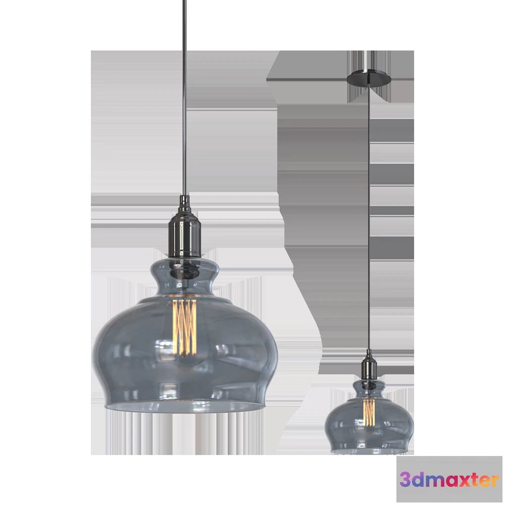 1647808 - CRYSTAL LUX - Pendant lamp Sonnette SP1 Smoke 3D Max