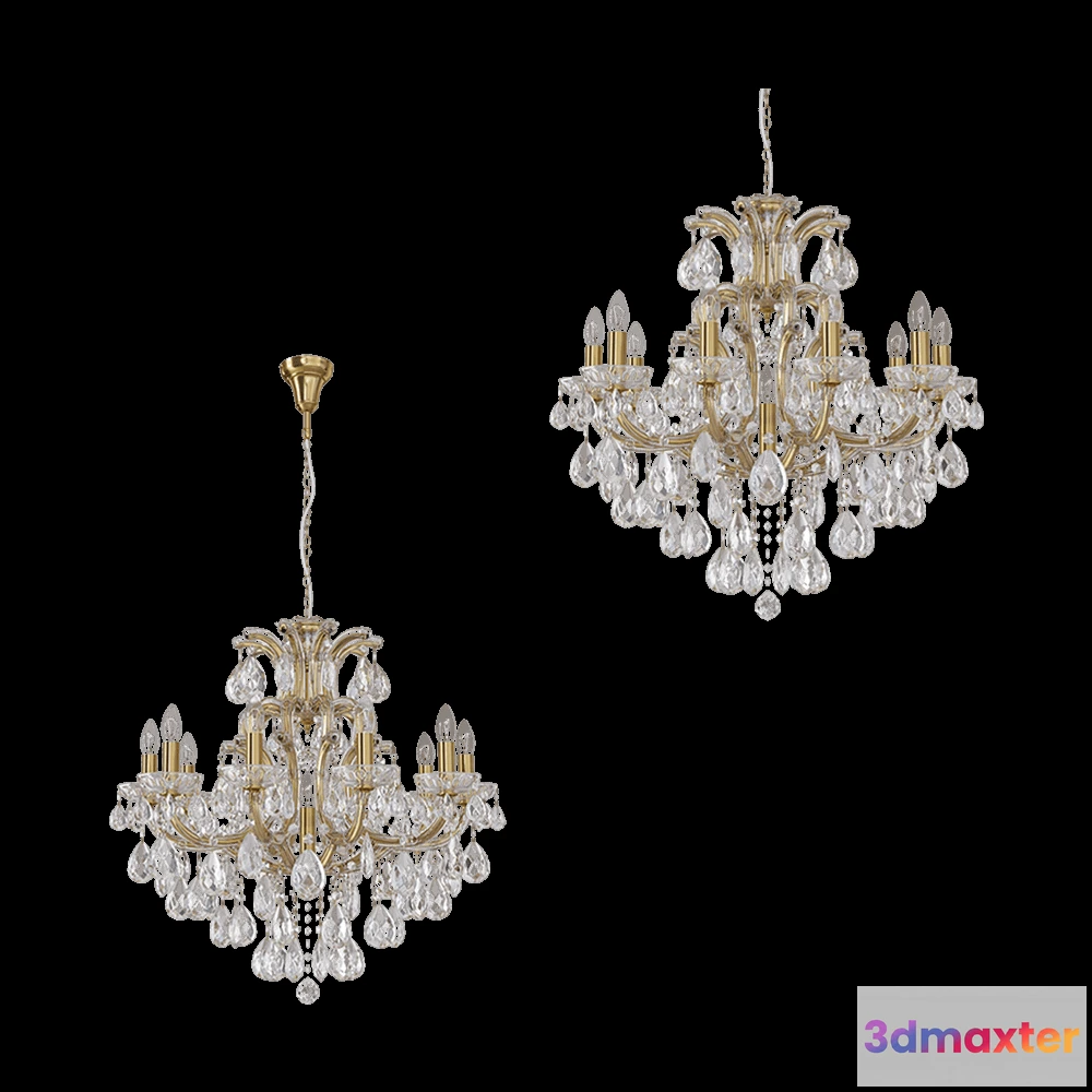 1647810 - CRYSTAL LUX - Chandelier Isabel SP11 Gold 3D Max