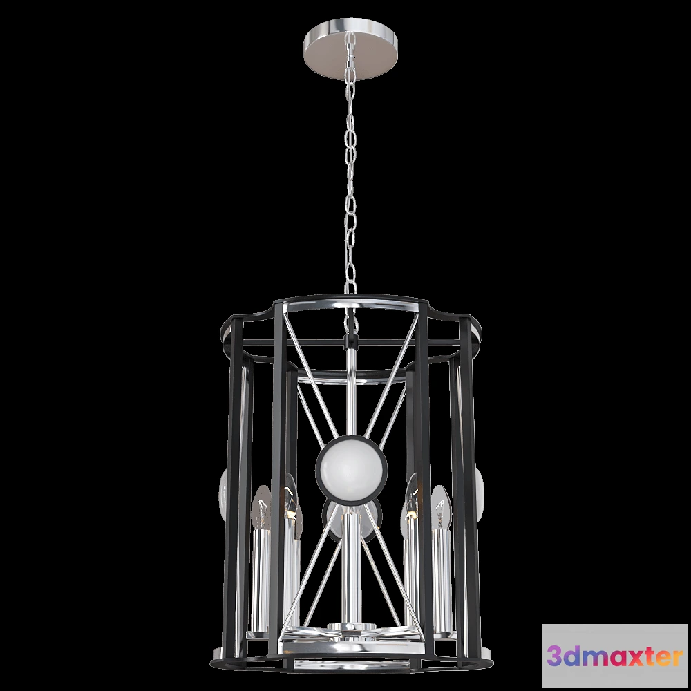 1647822 - CRYSTAL LUX - Pendant lamp Tandem SP8 D490 chrome 3D Max
