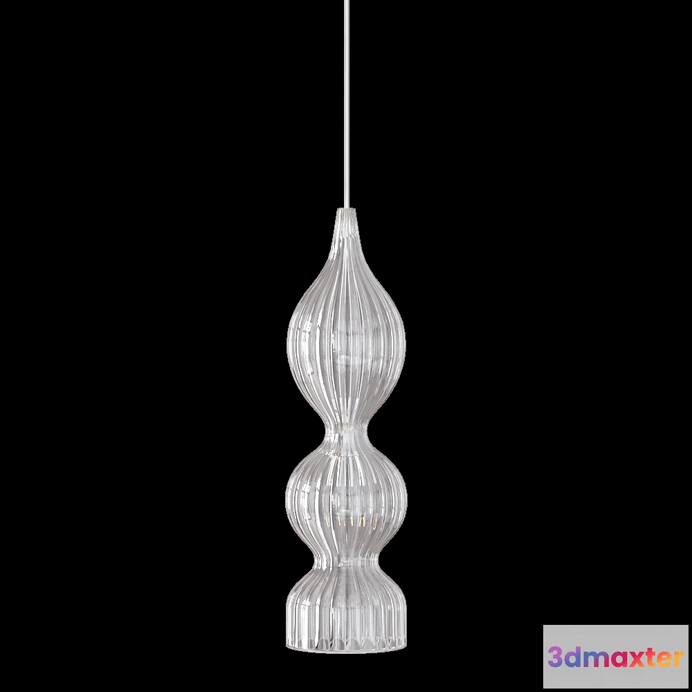 1647826 - CRYSTAL LUX - Pendant lamp Iris SP1 B smoke 3D Max