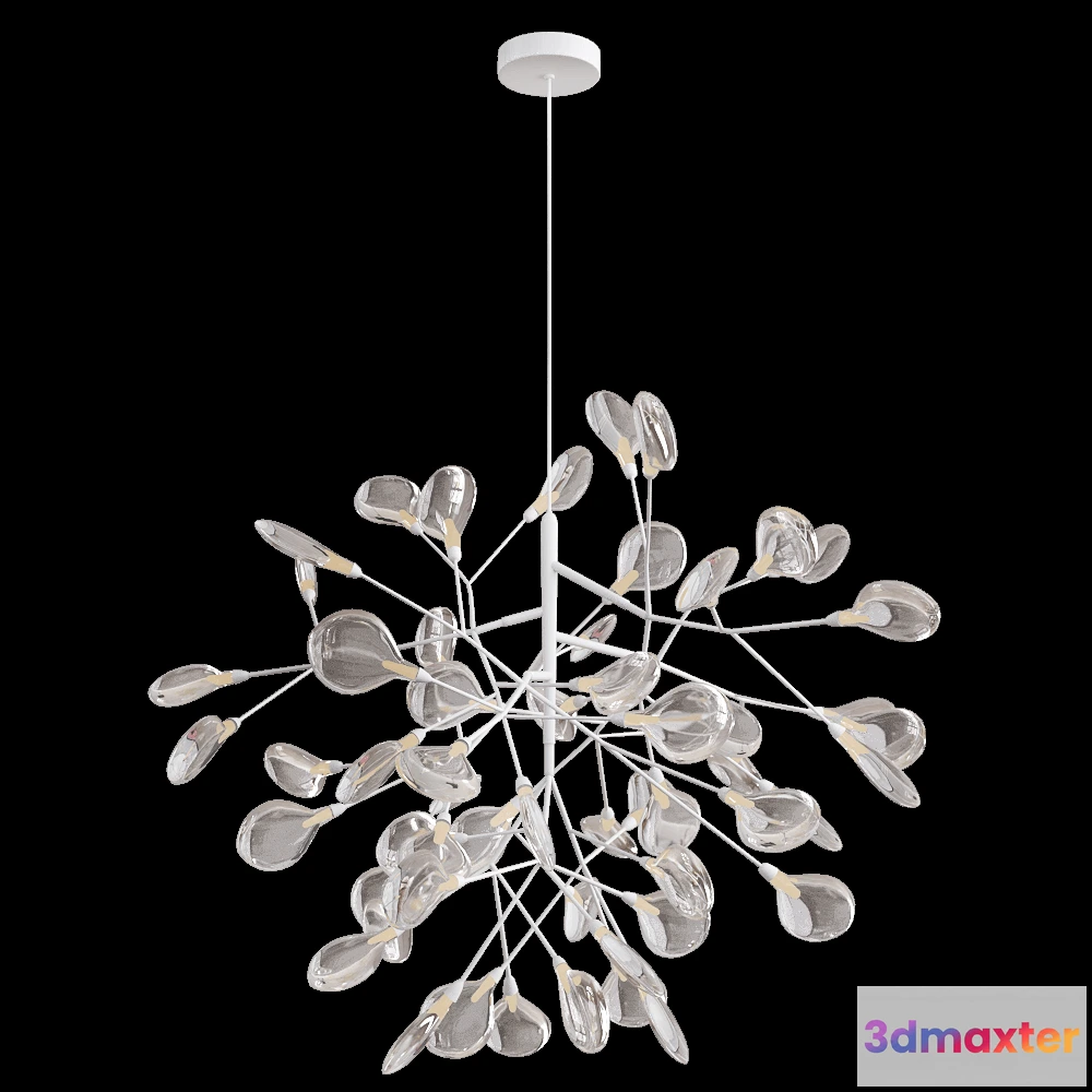 1647840 - CRYSTAL LUX - Pendant lamp Evita SP63 White Transparent 3D Max