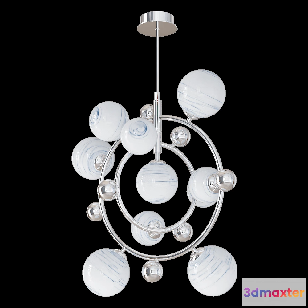 1647872 - CRYSTAL LUX - Pendant lamp Salvadore SP8V chromium 3D Max