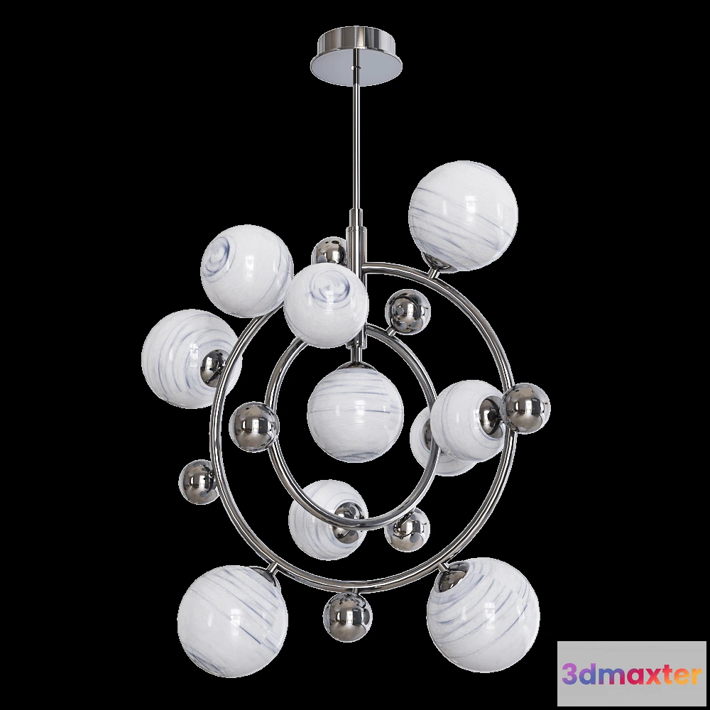 1647876 - CRYSTAL LUX - Pendant lamp Salvadore SP8V black chromium 3D Max