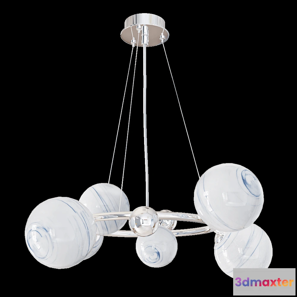 1647882 - CRYSTAL LUX - Pendant lamp Salvadore SP6H chromium 3D Max