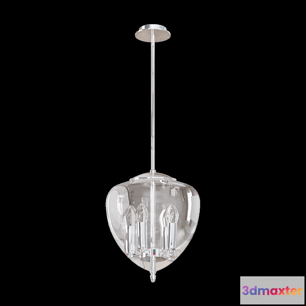 1647892 - CRYSTAL LUX - Pendant lamp Milagro SP4 chrome 3D Max