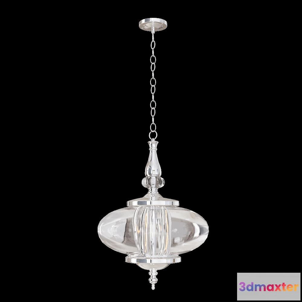 1647898 - CRYSTAL LUX - Pendant lamp Miel SP4 chrome 3D Max