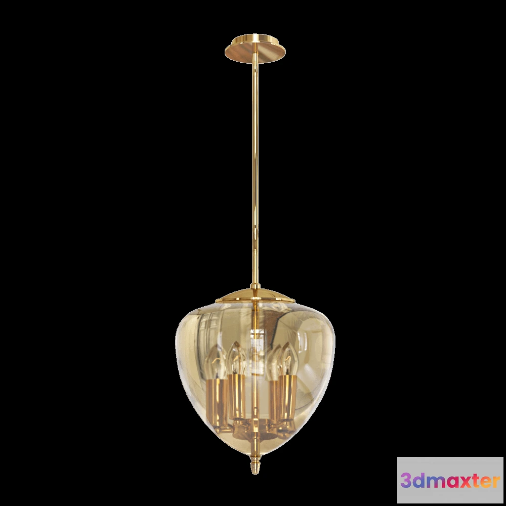 1647900 - CRYSTAL LUX - Pendant lamp Milagro SP4 gold 3D Max
