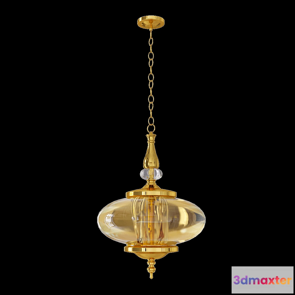 1647904 - CRYSTAL LUX - Pendant lamp Miel SP4 gold 3D Max