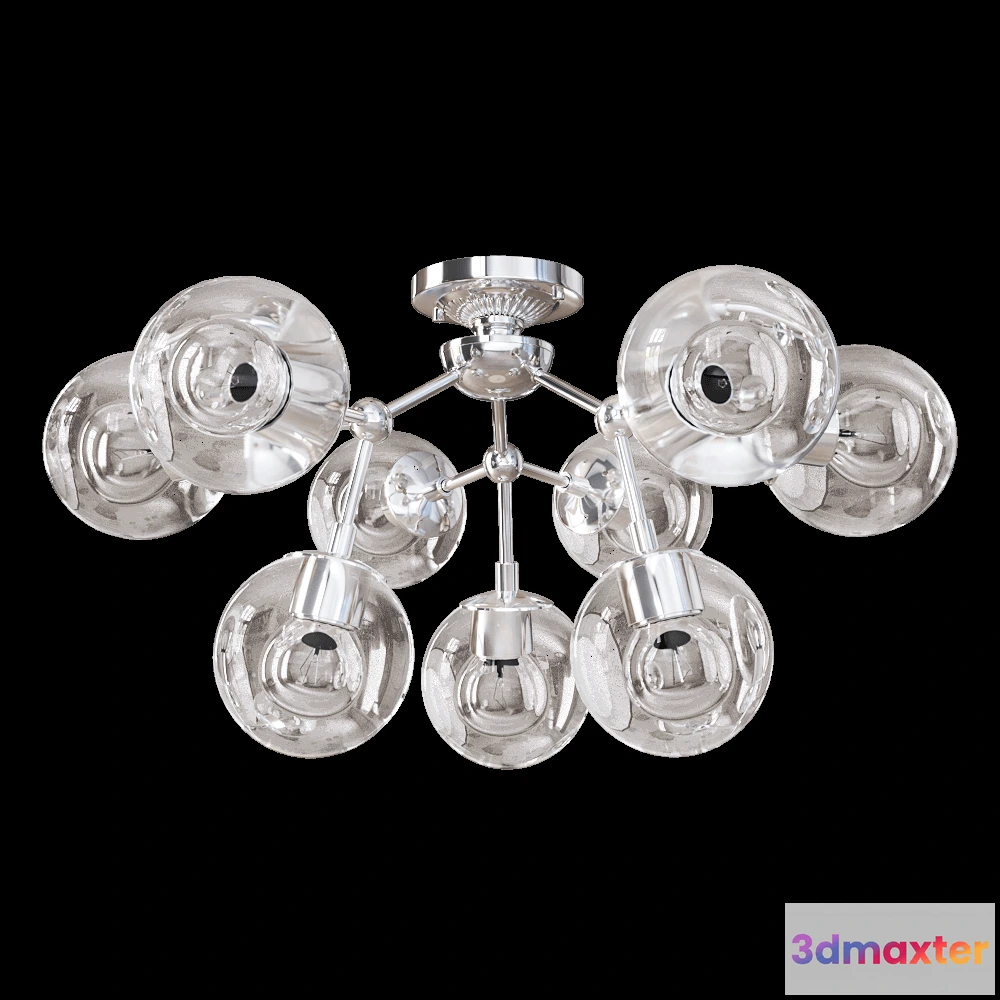1647914 - CRYSTAL LUX - Pendant lamp Medea PL9 chrome 3D Max