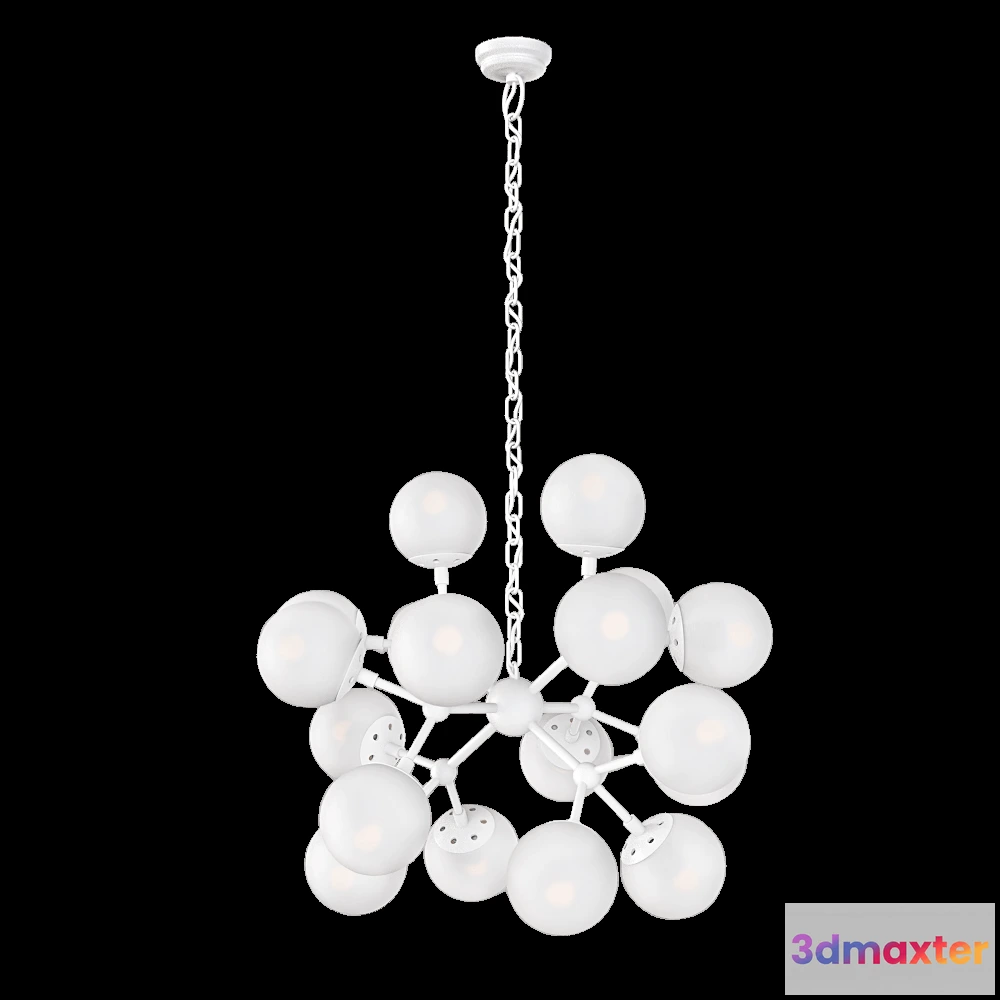 1647916 - CRYSTAL LUX - Pendant lamp Medea white SP18 3D Max