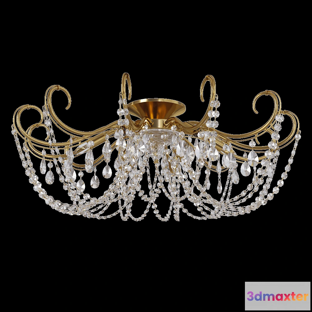 1647918 - CRYSTAL LUX - Ceiling lamp Imperia PL6 Gold Amber 3D Max