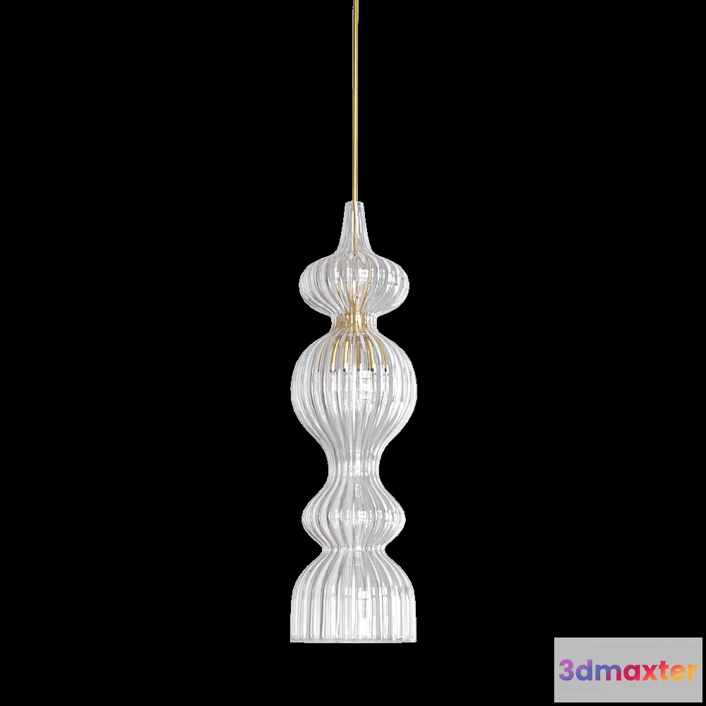 1647920 - CRYSTAL LUX - Pendant lamp Iris SP1 A Amber 3D Max
