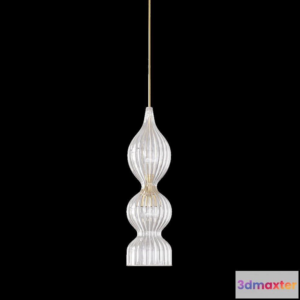 1647928 - CRYSTAL LUX - Pendant lamp Iris SP1 B Amber 3D Max