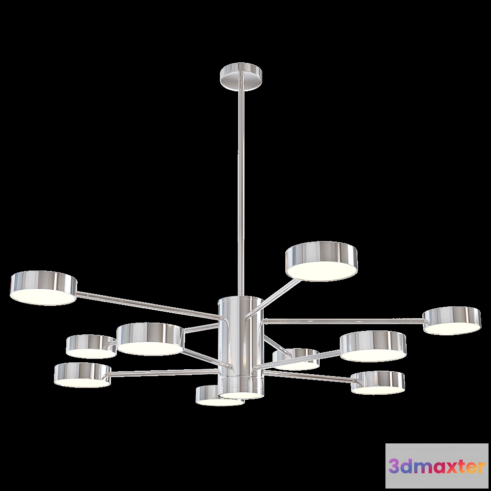 1647944 - CRYSTAL LUX - Pendant lamp Goracio SP10 D1100 chrome 3D Max
