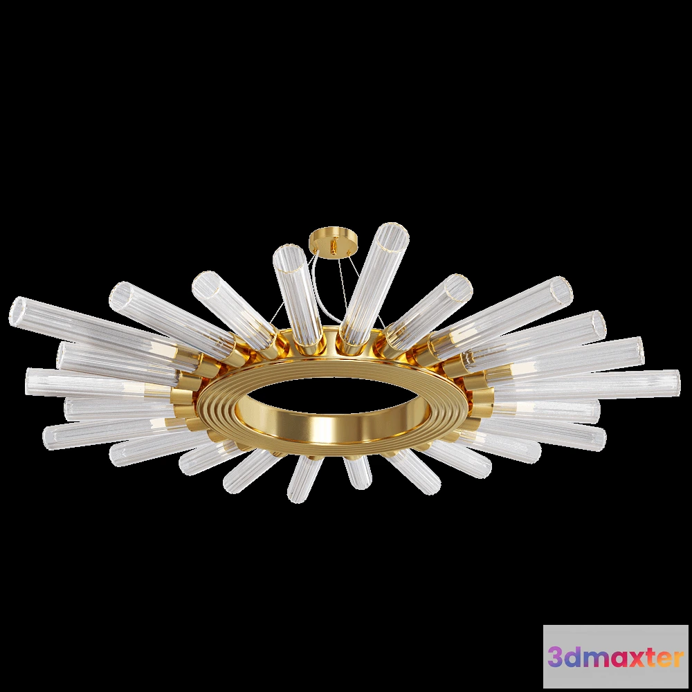 1647962 - CRYSTAL LUX - Ceiling lamp Fair SP12 gold D800 3D Max