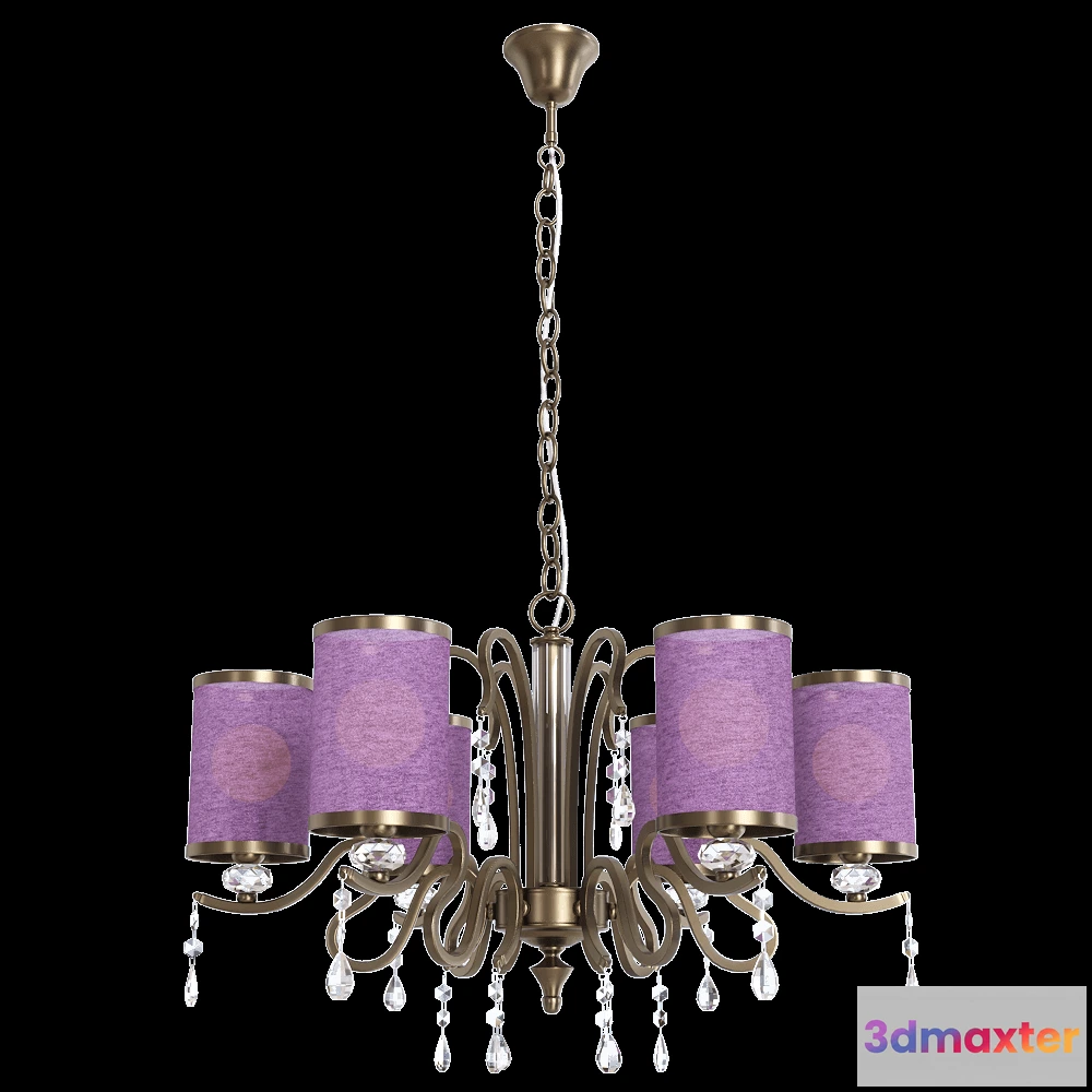 1647968 - CRYSTAL LUX - Pendant lamp Elisa SP6 purple 3D Max