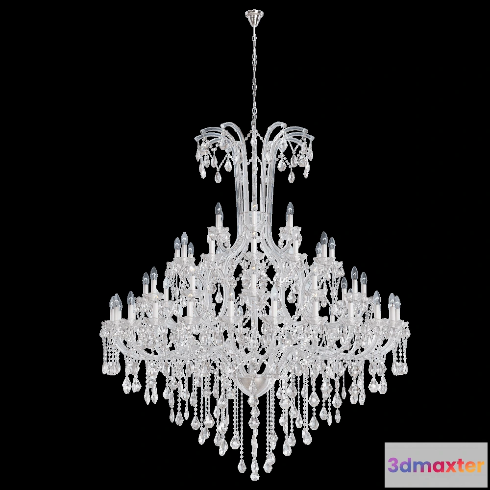 1647972 - CRYSTAL LUX - Pendant chandelier Diva SP60 Chrome 3D Max