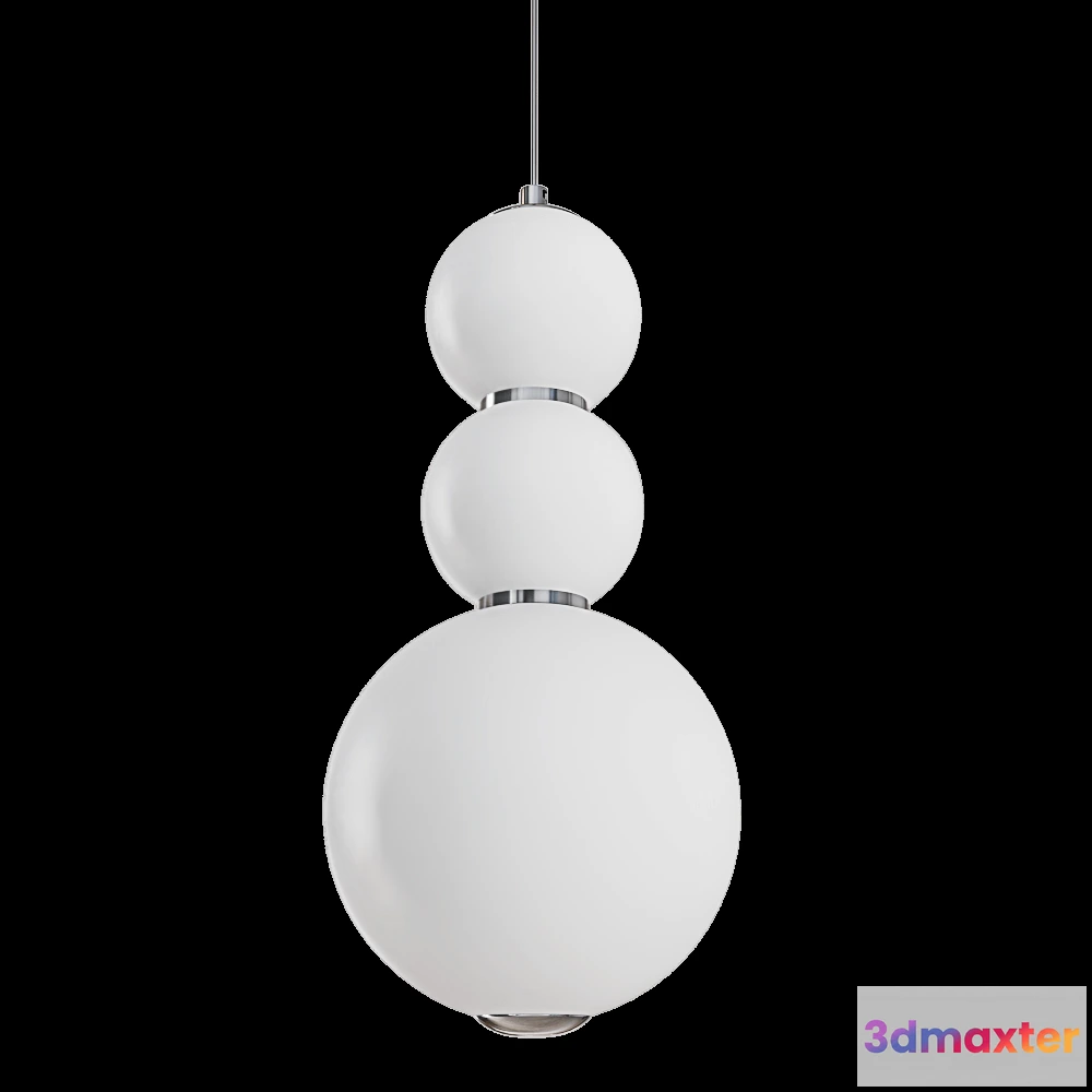 1647988 - CRYSTAL LUX - Pendant lamp Desi SP3 ChromeWhite 3D Max