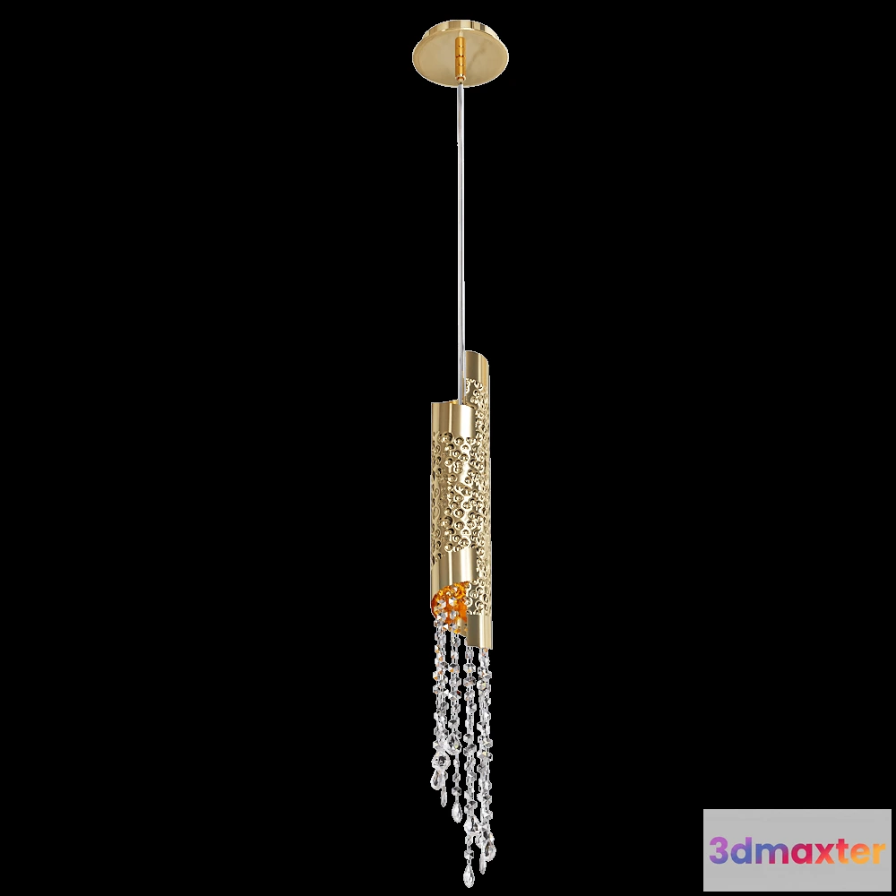 1648012 - CRYSTAL LUX - Pendant lamp Credo SP1 Gold 3D Max