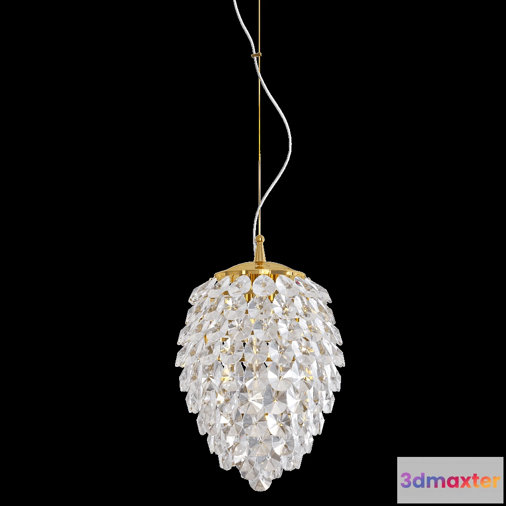 1648020 - CRYSTAL LUX - Pendant lamp Chrome SP3+3 LED  3 3D Max