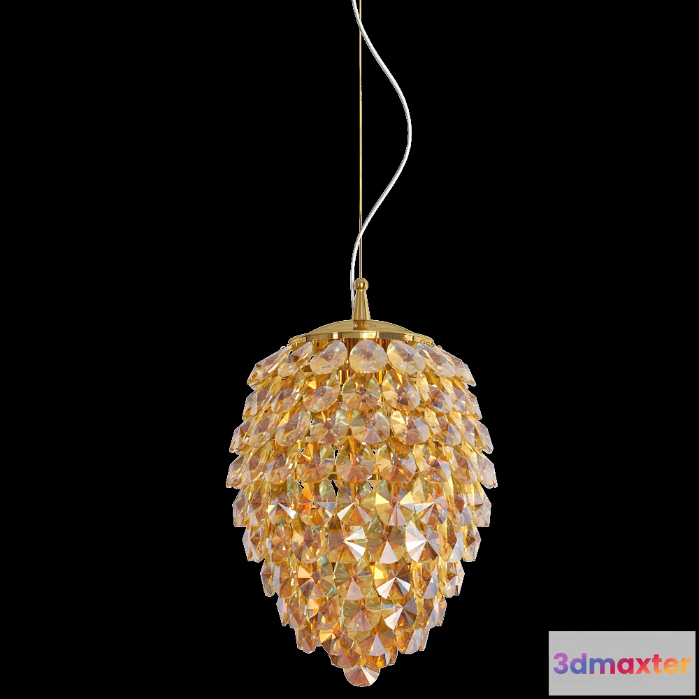 1648026 - CRYSTAL LUX - Pendant lamp Chrome SP3+3 LED 2 3D Max