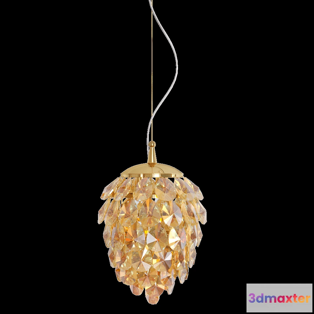 1648042 - CRYSTAL LUX - Pendant lamp Chrome SP2+2 LED 2 3D Max