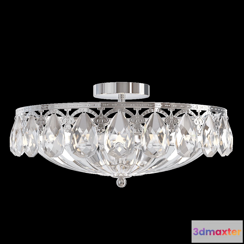 1648046 - CRYSTAL LUX - Ceiling lamp Canaria PL6 D480 nickel 3D Max