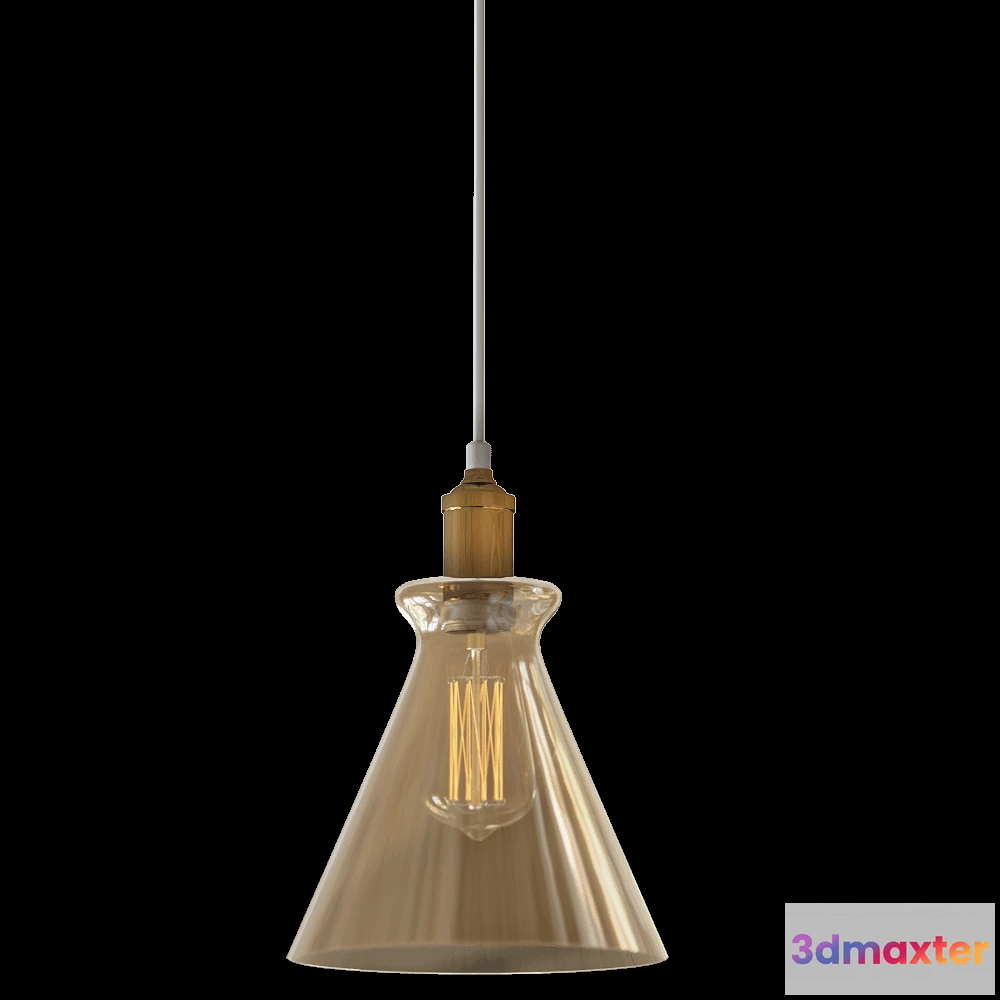 1648050 - CRYSTAL LUX - Pendant lamp Campanella SP1 Amber 3D Max