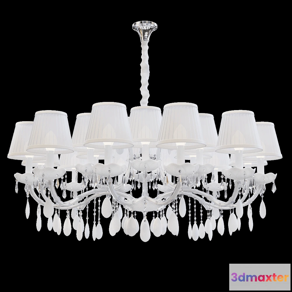 1648062 - CRYSTAL LUX - Pendant chandelier Blanca SP18 3D Max
