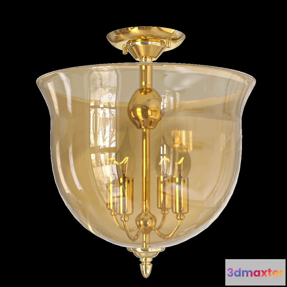 1648076 - CRYSTAL LUX - Pendant lamp  Atlas SP4 Gold 3D Max