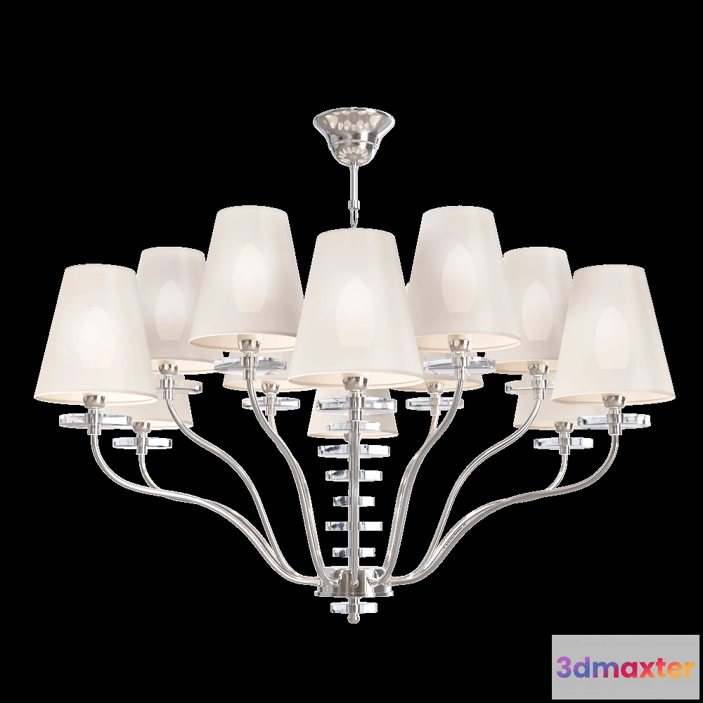 1648088 - CRYSTAL LUX - Pendant lamp Armando SP6+6 Chrome 3D Max