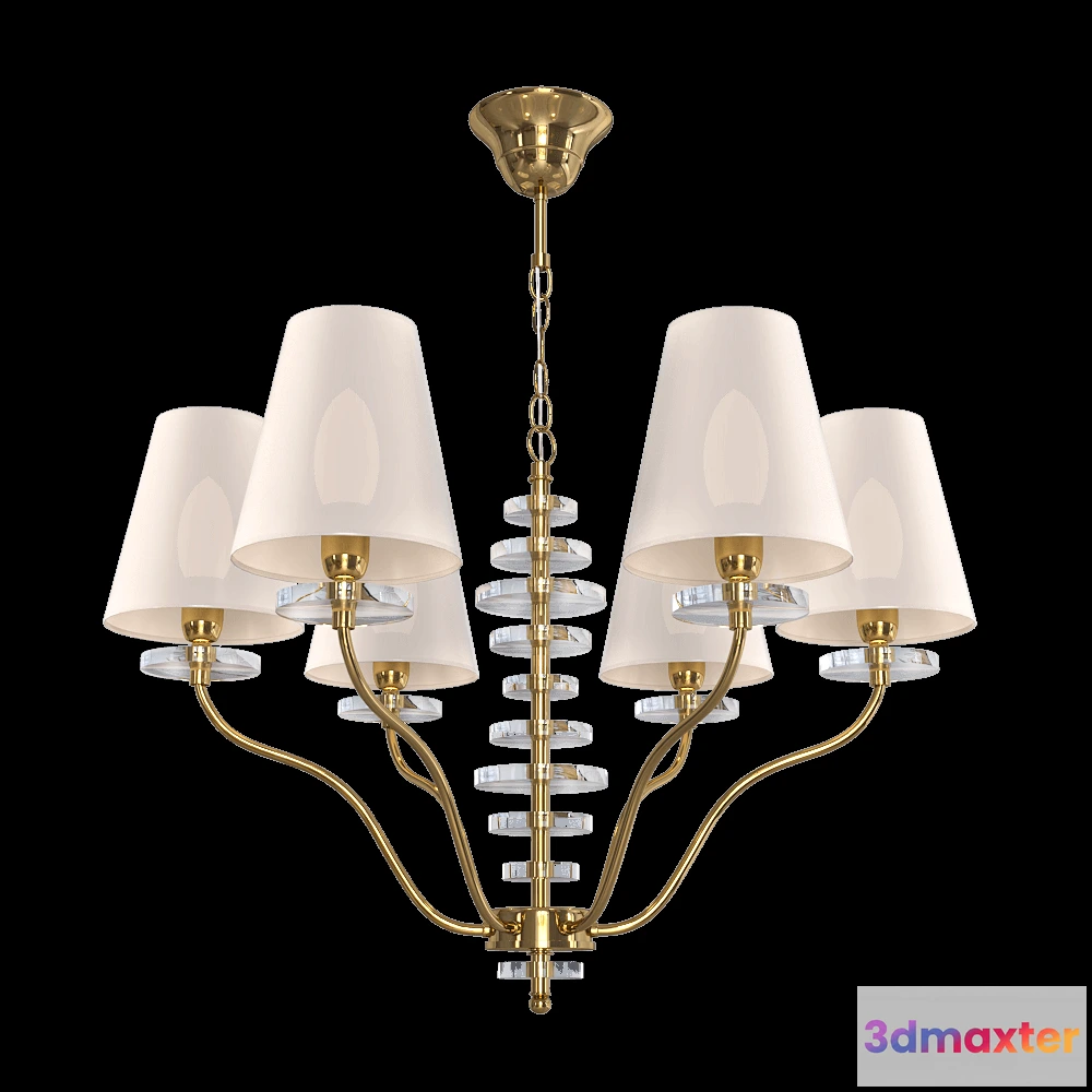 1648090 - CRYSTAL LUX - Pendant lamp Armando SP6 Gold 3D Max