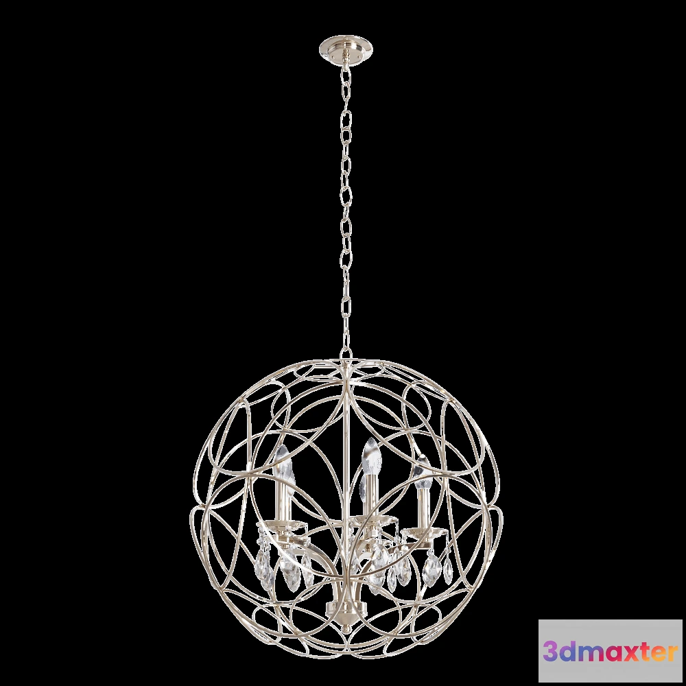 1648132 - CRYSTAL LUX - Pendant lamp Aria SP5 3D Max