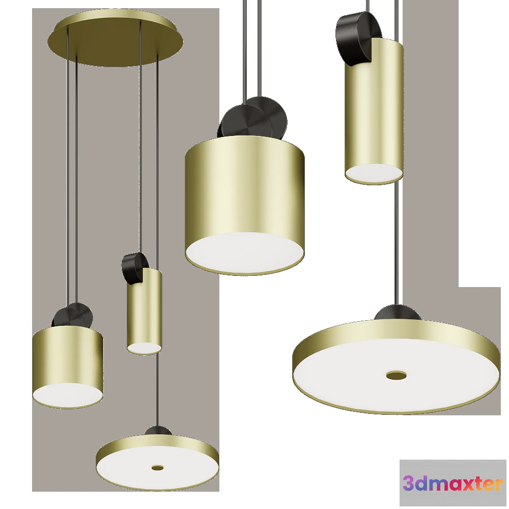 1648166 - CVL  - Pendant lamp Suspension Calee V4 3D Max