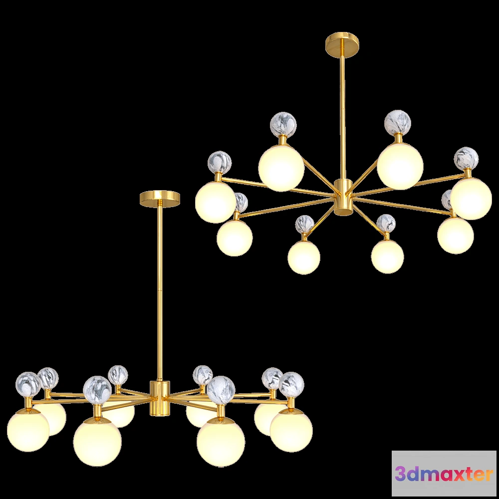 1648332 - FAVOURITE - Chandelier Sangamarmer 3010-8P 3D Max