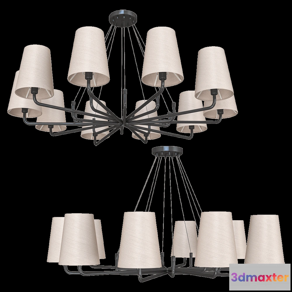 1648340 - FAVOURITE - Chandelier Pfefferling 2364-10P 3D Max