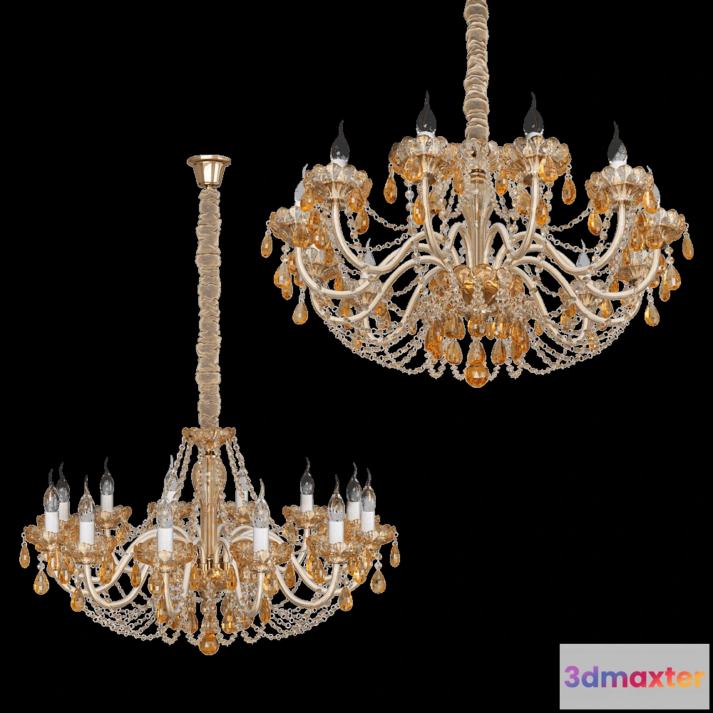 1648352 - FAVOURITE - Chandelier Brandy 1738-12P 3D Max