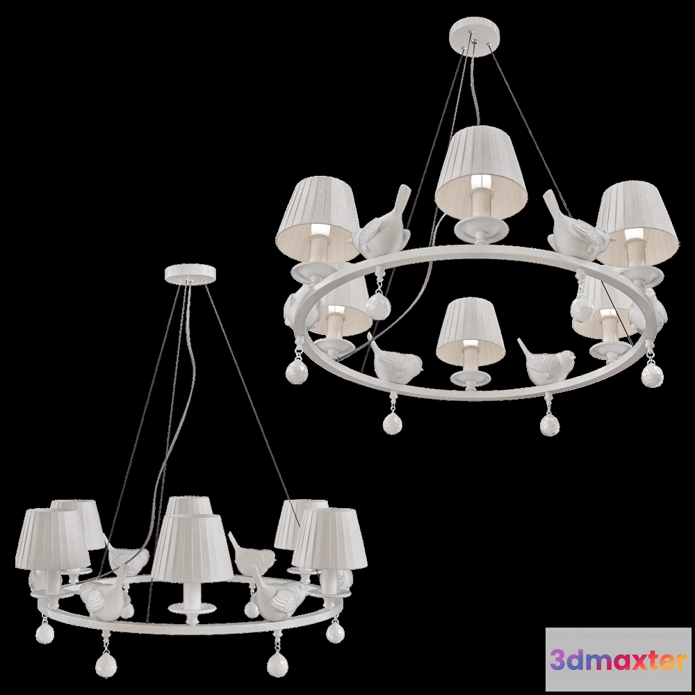 1648382 - FAVOURITE - Chandelier Vogel 1705-6P 3D Max