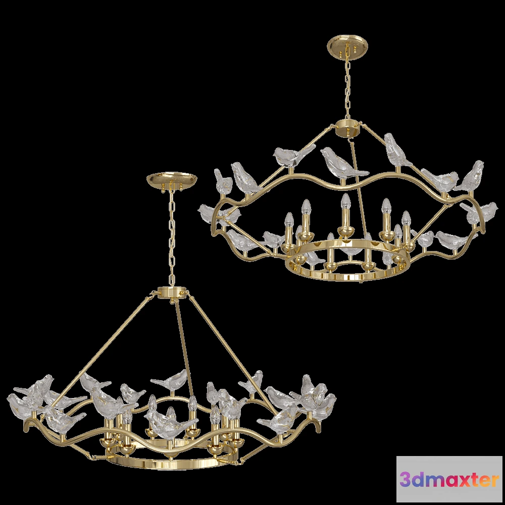 1648384 - FAVOURITE - Люстра Pajaritos 1750-9P 3D Max