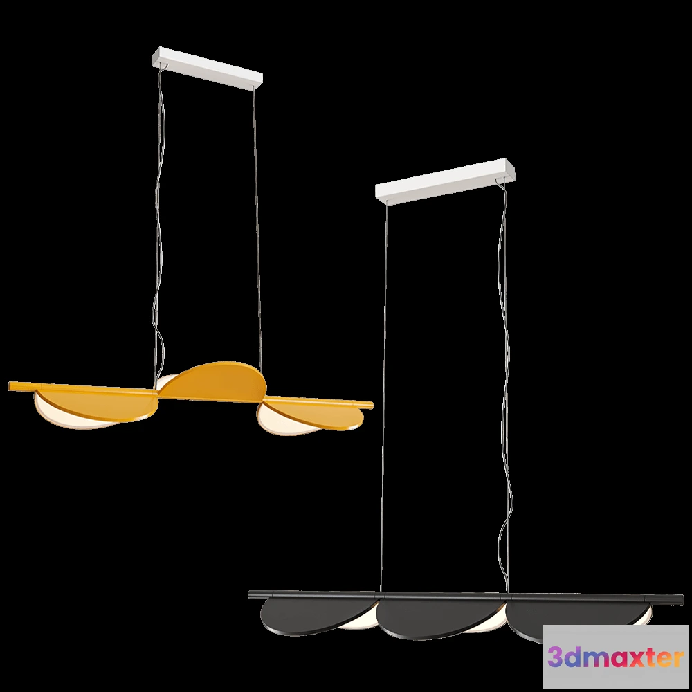 1648492 - FLOS - Pendant lamp Almendra Linear 3D Max