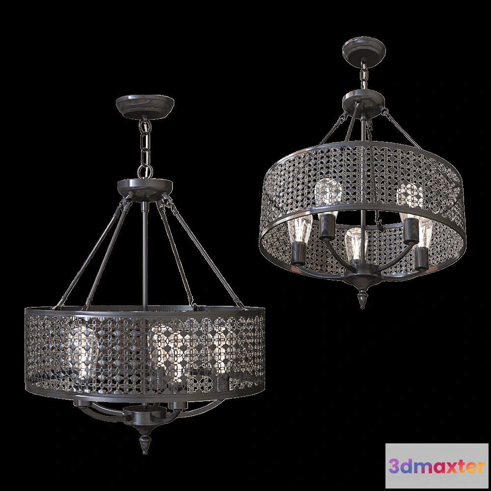 1648516 - Freya Light - Chandelier Conte FR4166-PL-05C-BL 3D Max